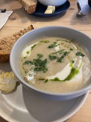 Parsnip soup  at The Blonde Beet in Stamford