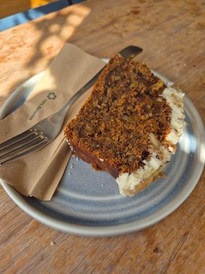 Carrot ginger cake at The Blonde Beet in Stamford
