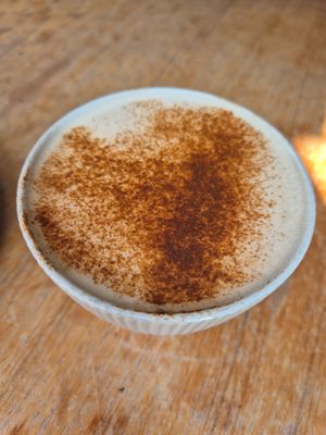 Oat chai latte at The Blonde Beet in Stamford