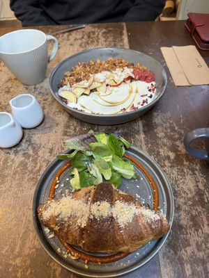 Rarebit croissant-  Granola  at The Blonde Beet in Stamford