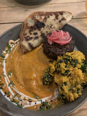 Vegan haggis, tatties and neeps   at The Blonde Beet in Stamford
