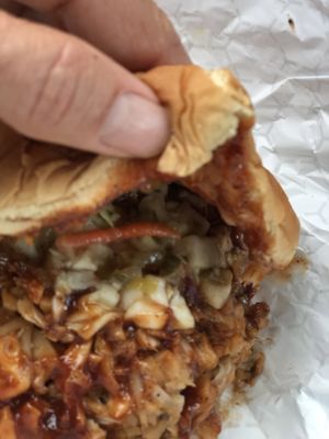 Amazing BBQ Jackfruit sandwich at Plant Based Heat in Memphis