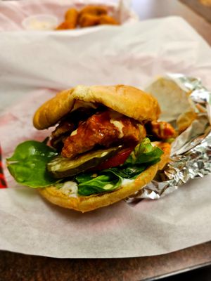 Oyster Mushroom Burger at Plant Based Heat in Memphis