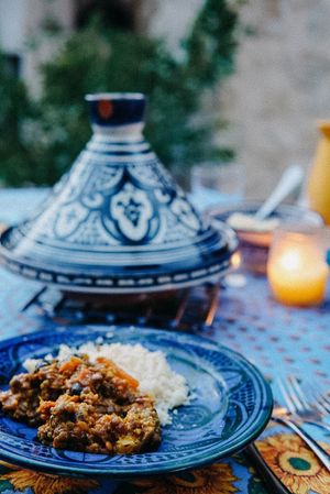 Vegetarian and vegan dishes  like this tagine inspired by the traditional cuisines of the Mediterranean at La Source in Le Teil