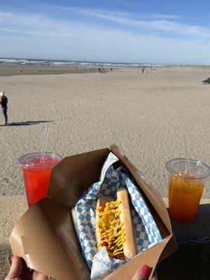 Vegan dog was so good, I had to get seconds.  at Seaside Slushies & Dogs in Seaside