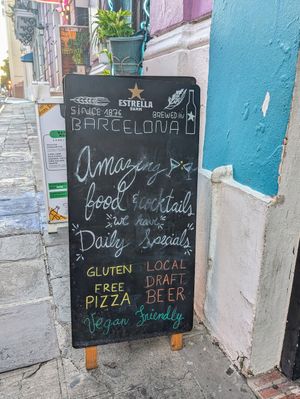 The sign does not lie at La Ó in San Juan