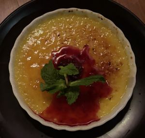 passion fruit crème brûlée!  at La Ó in San Juan
