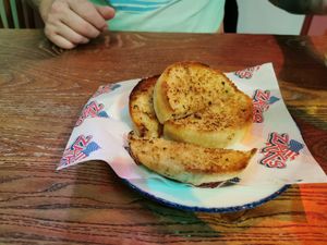 Garlic gread (vegetarian not vegan) at Zaks - Mousehold in Norwich