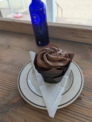 Chocolate cake at Beach Terrace Tea Room in Great Yarmouth