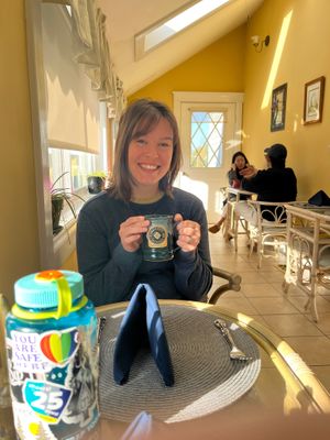 Coffee in THE mug at Friendly City Inn in Harrisonburg