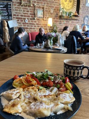 Homely feeling once you step in, like a living room  at BABA Handmade Cafe in Leipzig