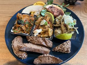 “Fish” platter  at BABA Handmade Cafe in Leipzig