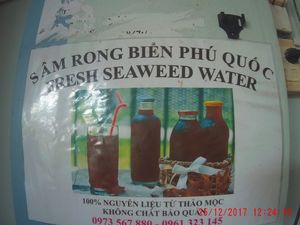 Fresh seaweed water available at Cay Sung in Phu Quoc