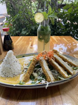 vegan funky Tofu  at CoBuis Kitchen in Berlin