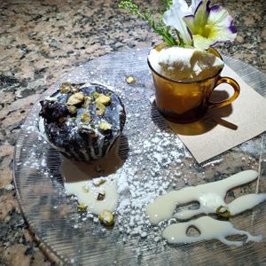 Choco vegan soufflé at Organic in Mallorca