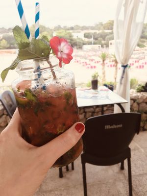 Strawberry Mojito non alcoholic  at Organic in Mallorca