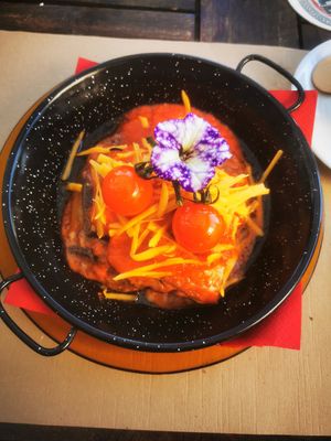 Eggplant dish at Organic in Mallorca