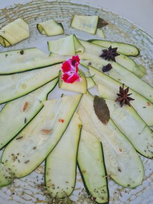 Zucchini Carpaccio at Organic in Mallorca