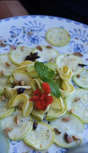 Courgette carpaccio (do not recommend)  at Organic in Mallorca