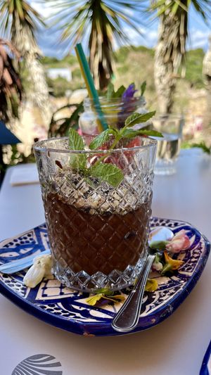 Chocolate mousse  at Organic in Mallorca
