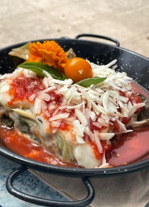 Lasagne  at Organic in Mallorca