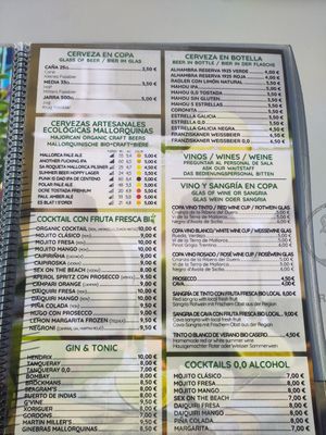 Great beer selection at Organic in Mallorca