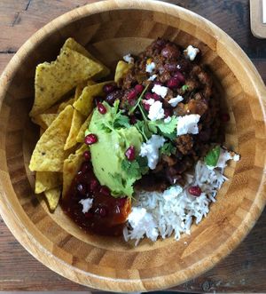 Chili without meat at Esquina in Lanzarote