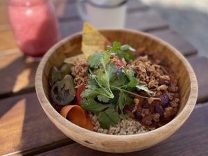 Chili sin carne at Esquina in Lanzarote