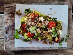Avocado bread at Esquina in Lanzarote