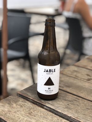 Vegan local beer   at Esquina in Lanzarote