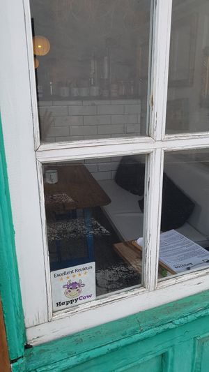 HappyCow decal at Esquina in Lanzarote