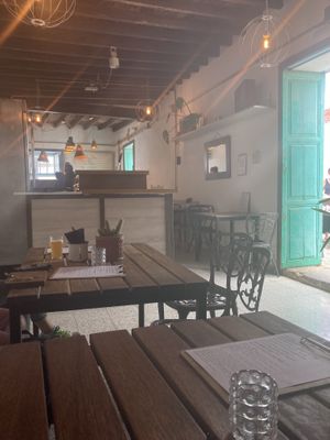Inside seating and bar  at Esquina in Lanzarote