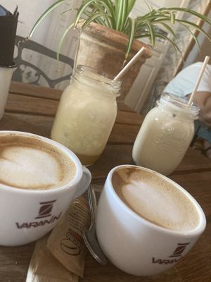 Oat lattes and smoothies  at Esquina in Lanzarote