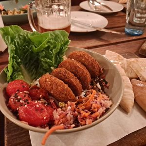 Falafel bowl at Esquina in Lanzarote