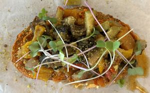 I’ve posted the menu so look for the aubergines on toast item for full description   at Esquina in Lanzarote