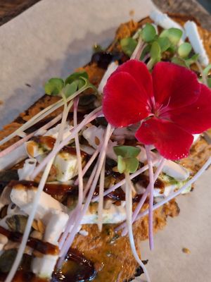Tostada sopresada y cheso at Esquina in Lanzarote