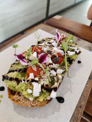 Avocado toast at Esquina in Lanzarote