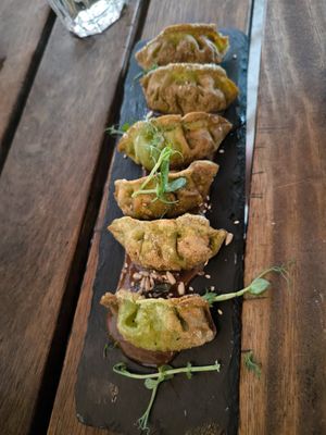 Gyozas 'tempura' at Esquina in Lanzarote