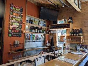 View from the bar at Mo' Brunch + Brews in Houston