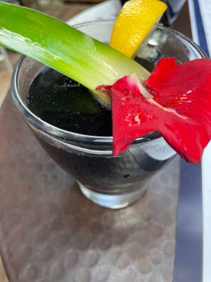 Black mimosa. at Mo' Brunch + Brews in Houston