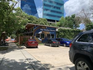 Not very much parking so we parked a few blocks away. It wouldn’t have been bad if it wasn’t raining so hard after our long lunch. Got to the car soaking wet. at Mo' Brunch + Brews in Houston