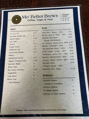 Didn’t order any alcohol but next time I want to get an elderberry mimosa. at Mo' Brunch + Brews in Houston