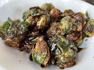 Naked Fried Brussels  at Mo' Brunch + Brews in Houston