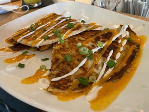 Breakfast quesadilla  at Mo' Brunch + Brews in Houston