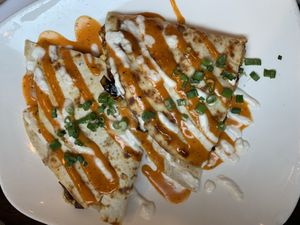 Breakfast quesadilla  #Veganuary at Mo' Brunch + Brews in Houston