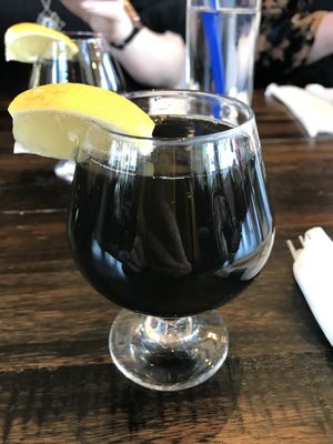 Black mimosa! (It’s black cuz they put activated charcoal in them) #Veganuary at Mo' Brunch + Brews in Houston
