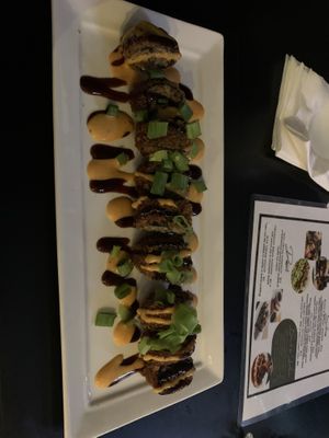 Crispy sushi appetizer  at Mo' Brunch + Brews in Houston