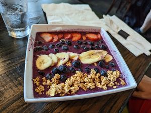 Açaí bowl. at Mo' Brunch + Brews in Houston