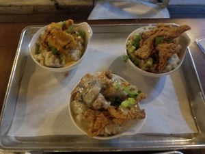 Shrooms & Grits flight at Mo' Brunch + Brews in Houston