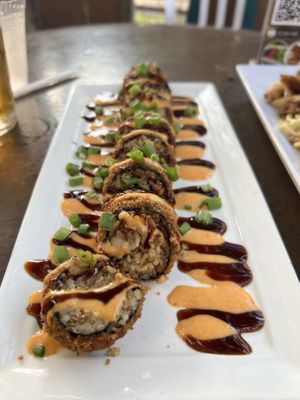  Crispy boudin sushi  at Mo' Brunch + Brews in Houston